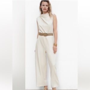 Cream Zara jumsuit Size S Brand New